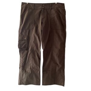 Patagonia Water Girl Women's 12 Pants Super Cali Capri Brown Organic Cotton LN